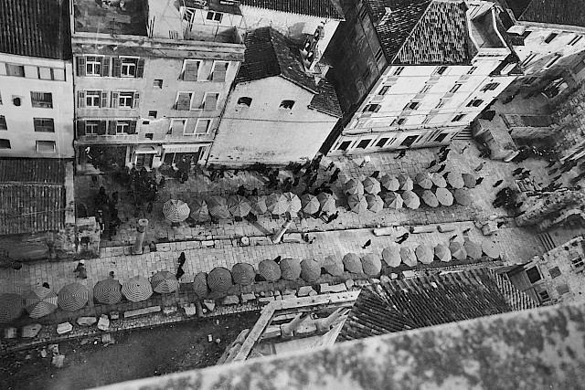 Razmještaj prodajnih mjesta prema studiji - pogled sa zvonika Sv.Duje